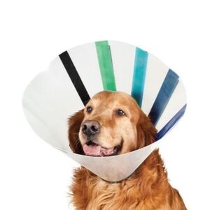 Easy Fit Color-Coded Velcro Collar Surgery, Sanitary,  Anti-lick Cone - Vet One